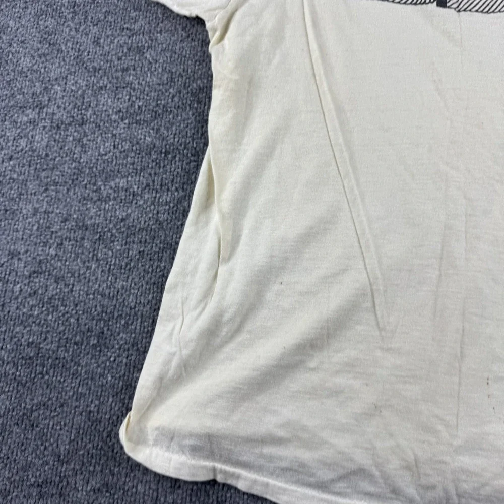 VINTAGE Boats Shirt Men S White Golden Meadow Louisiana Single Stitch 70s *